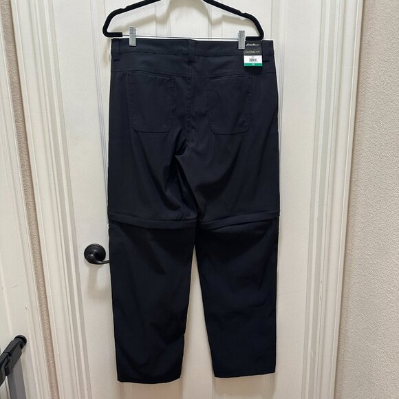 New Eddie Bauer Convertible Pant Women's Size 12 Black Adjustable Length UPF 50+ - Picture 10 of 13
